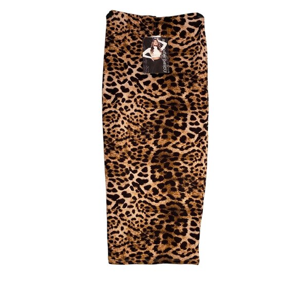 NWT Naked Wardrobe Leopard Print Bodycon Skirt Size Small S02721 NEW - Picture 1 of 8